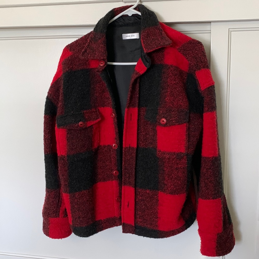 Anine Bing plaid wool jacket